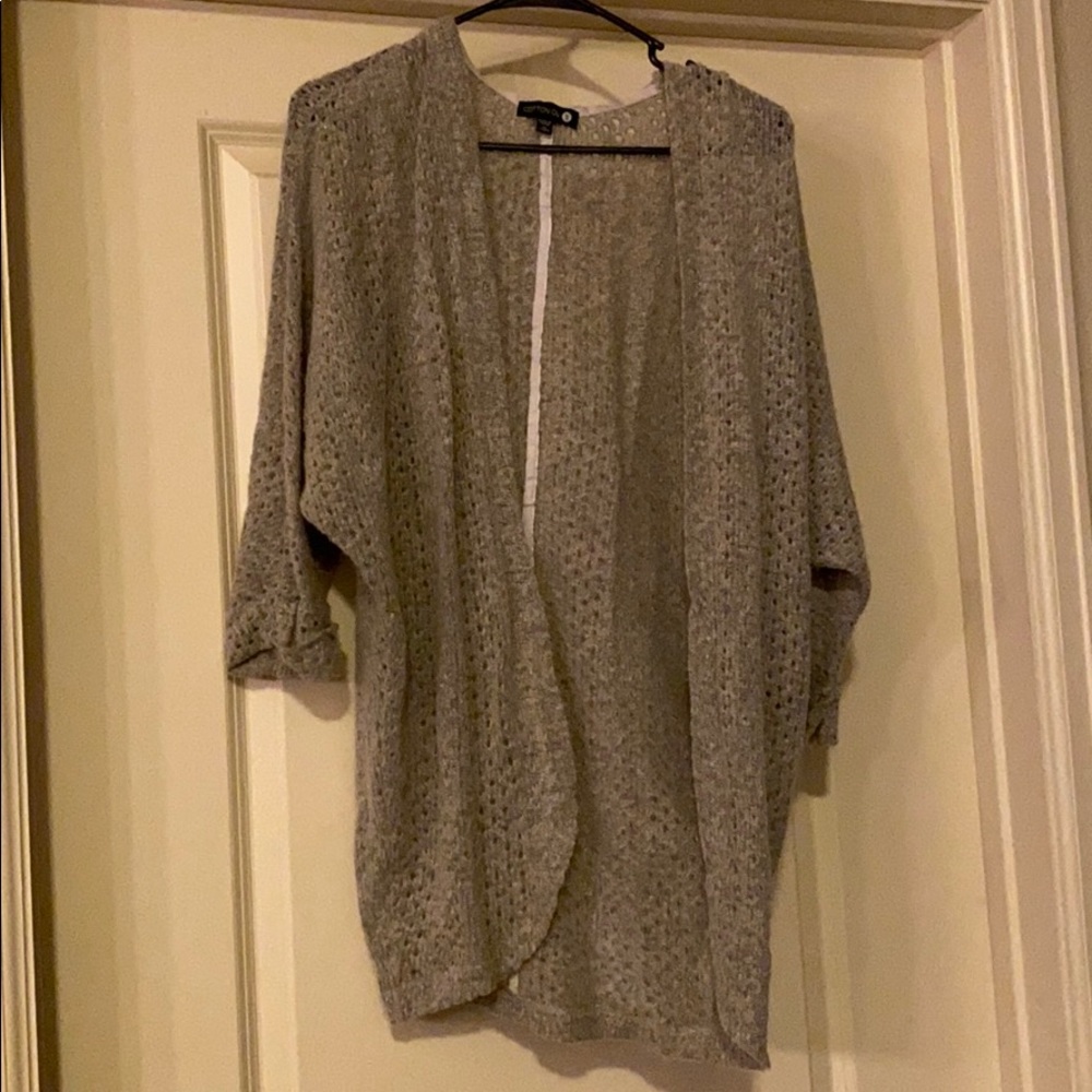 Grey sweater cardigan
